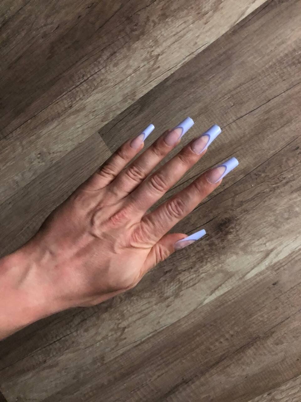 Purple-lilac long nails #3