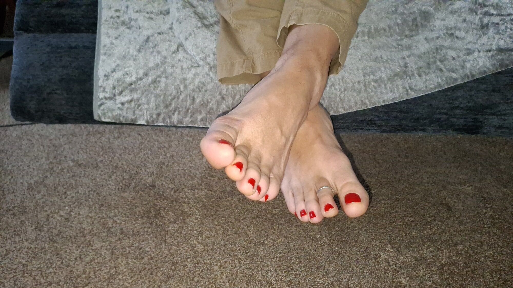 Showing off my red toes #20