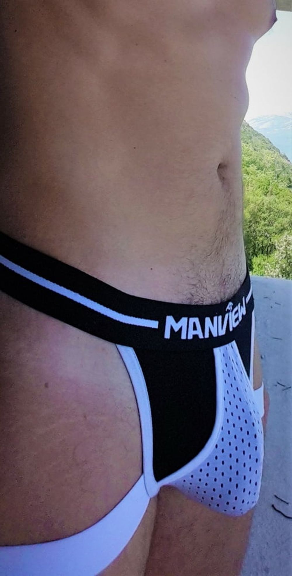 Outdoor bulging in jockstrap  #20