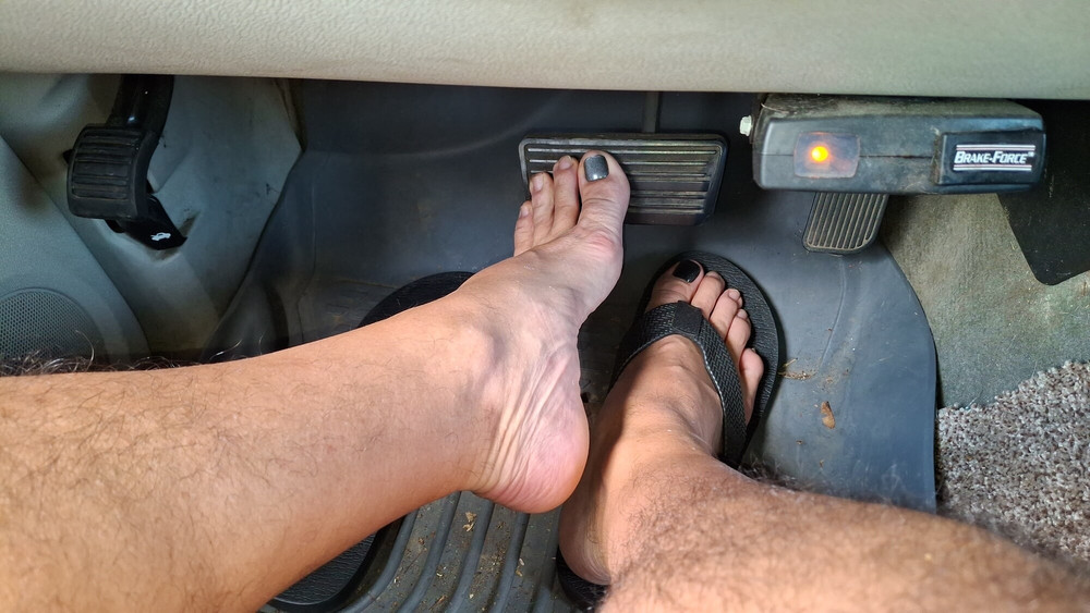 Pedal pumping with painted toes #10