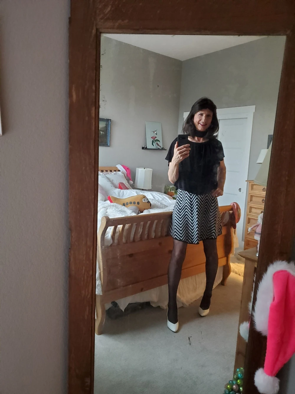 Black and White mini skirt #3