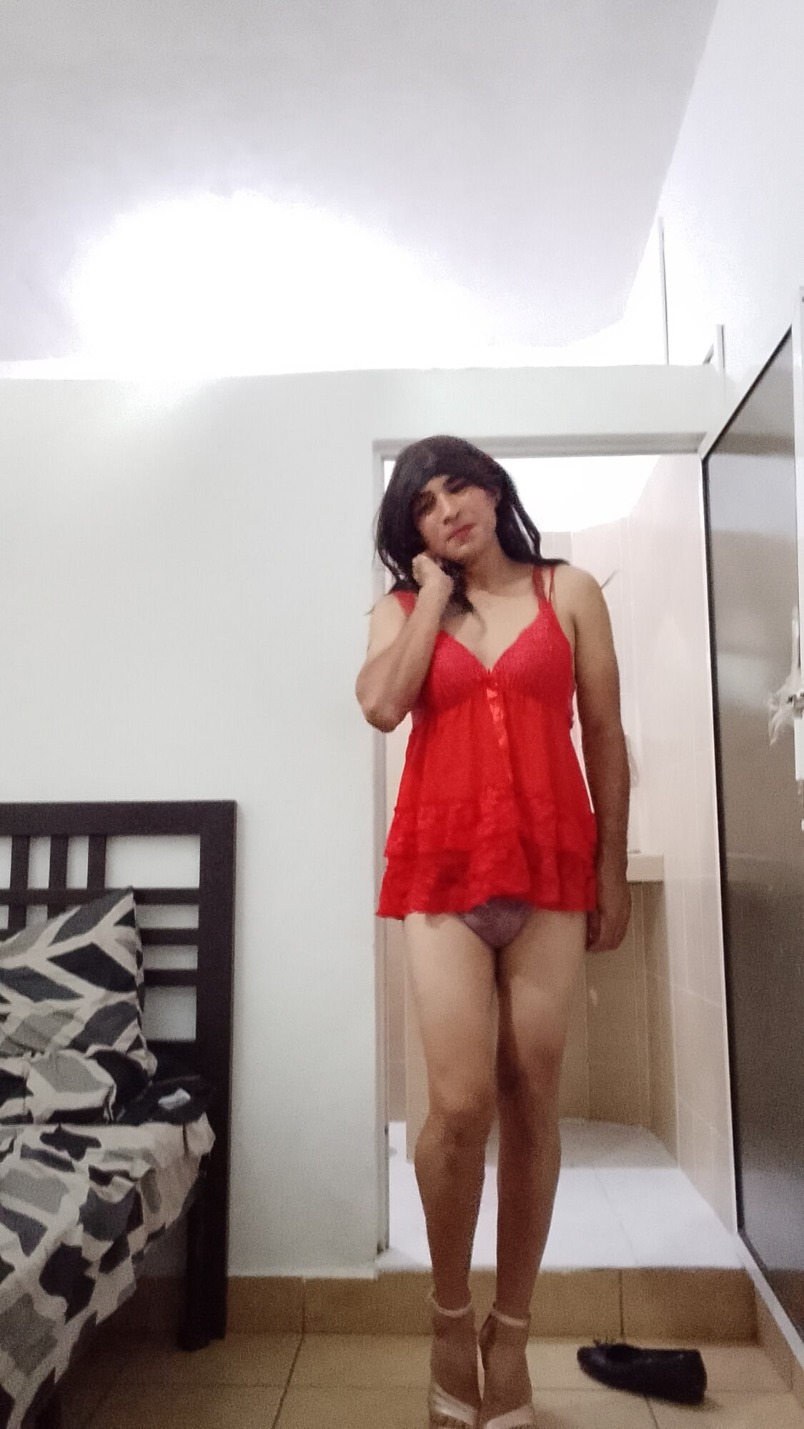 Travesti Natalia Carolina en baby dool