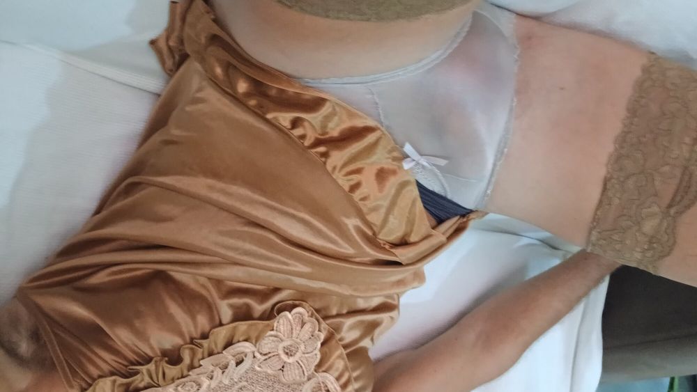 Sexy BROWN tight lingerie with a matching nightie  #28