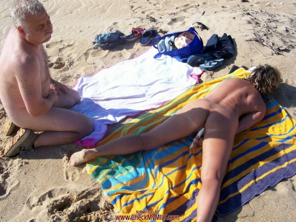 Check MY MILF getting fucked on the beach #10