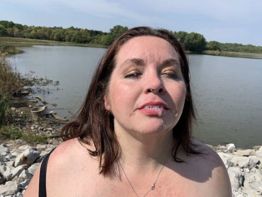 Sexy BBW Outdoor Hitch and Facial Photoset #3