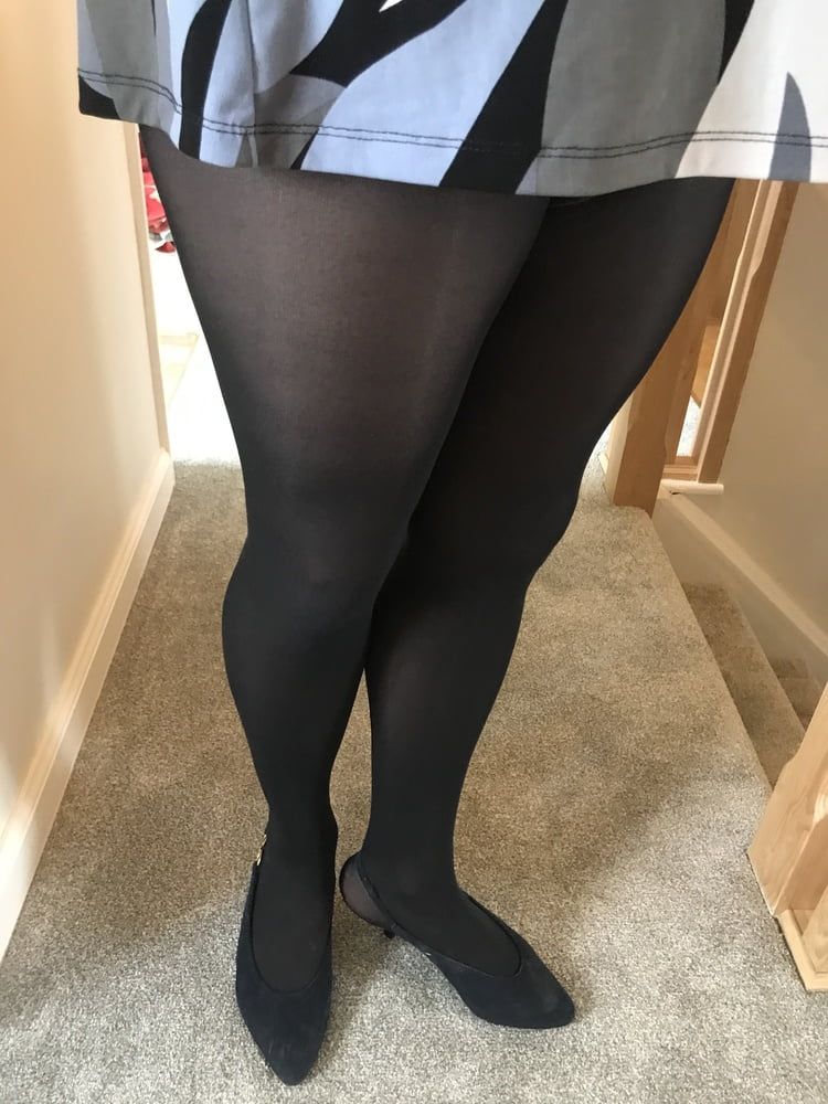 Blue opaque tights #39