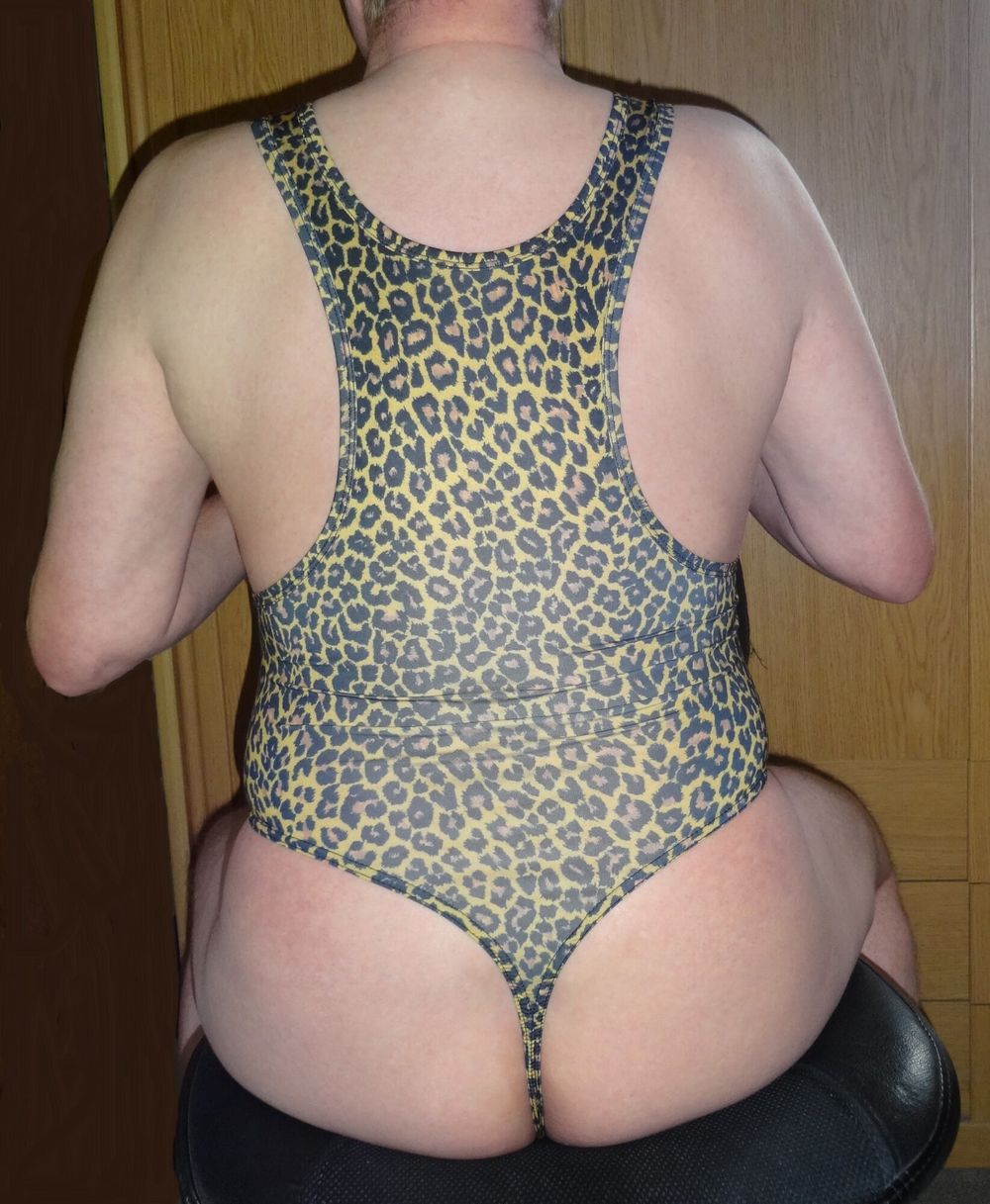 Me in leotard thong bodysuit  stringbody #8