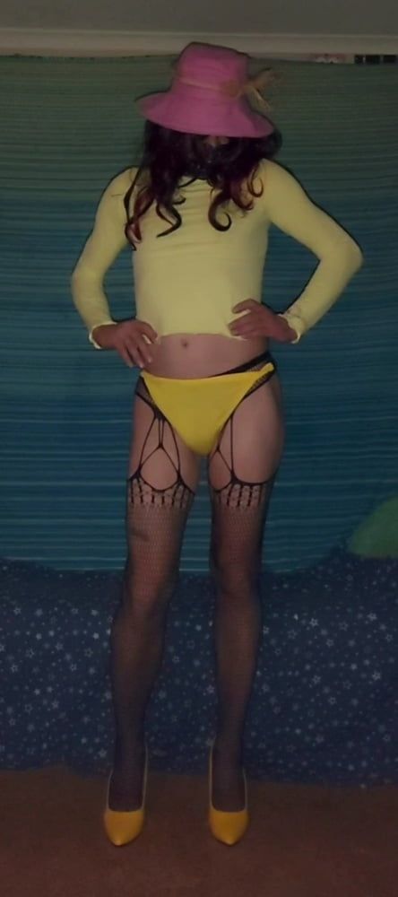 Yellow lil fuck toy shorts  #31