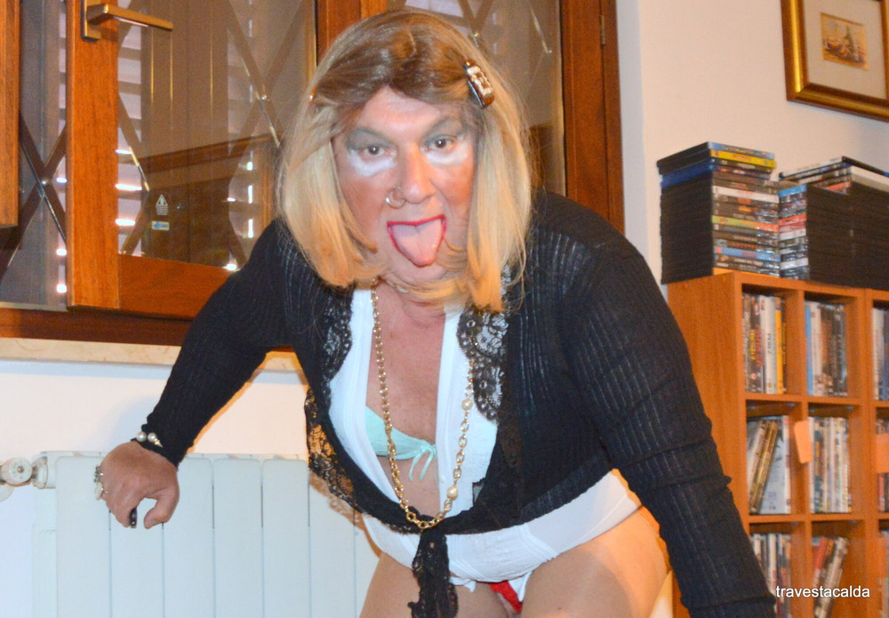 sissy whore with different colored stockings #17