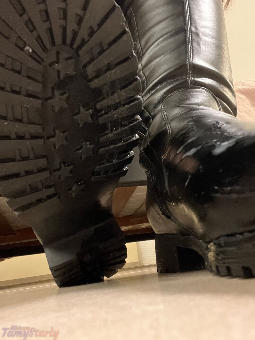 March &amp; Blast in Super Thigh Boots - Ball Stomp, Bootjob #3