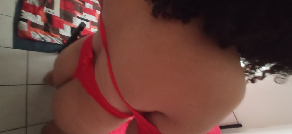 chubby brunette wife in red lingerie #36