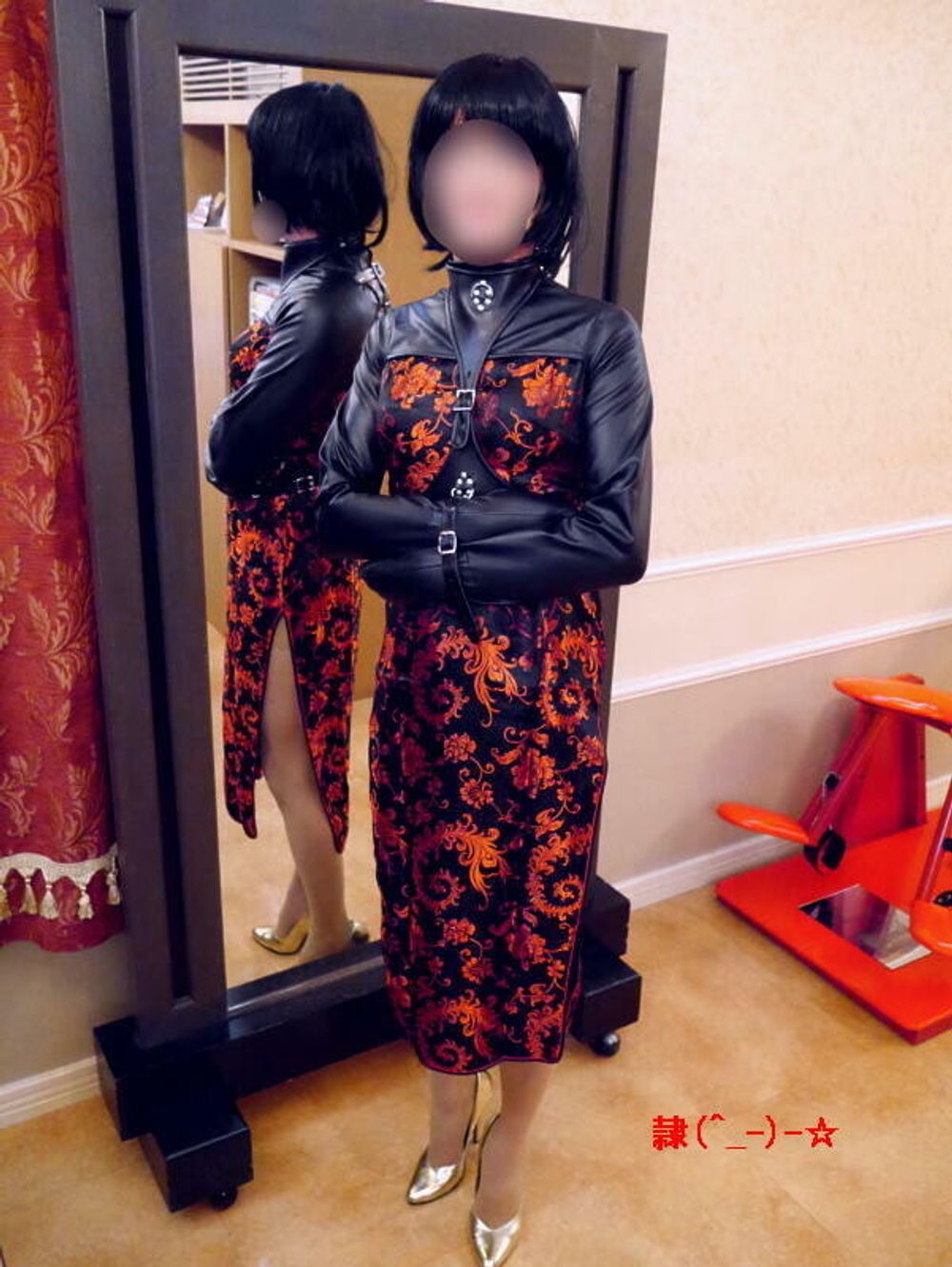 japanese crossdresser shemale straightjacket qipao BDSM 2 #16