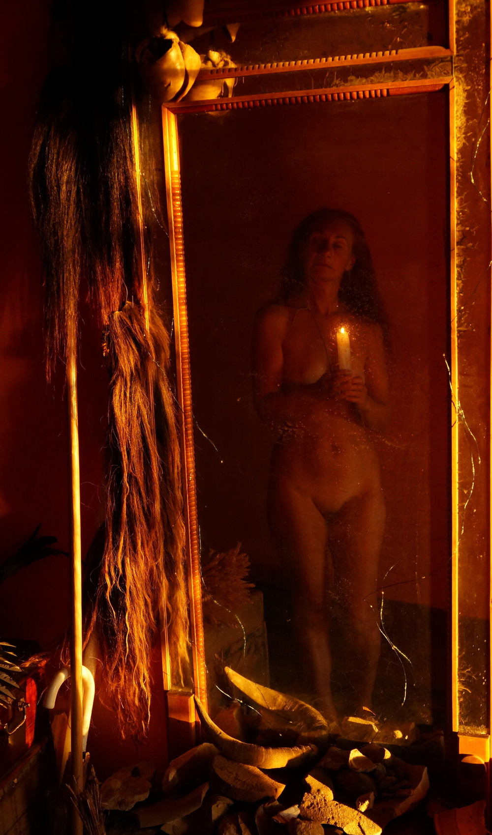 With Candle In antique Mirror #6