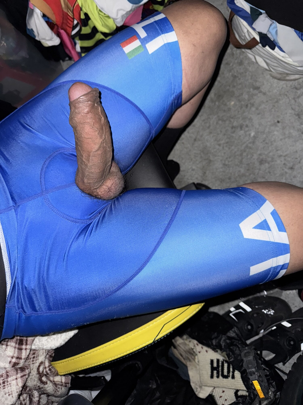 Hard in my cycling shorts #16