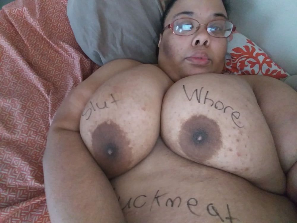 Dumb SSBBW Slut Jessica Jones&#039; Bodywriting 