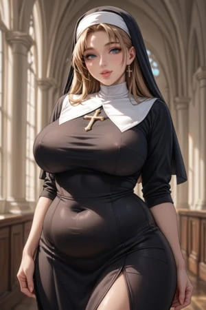 attractive busty nun         