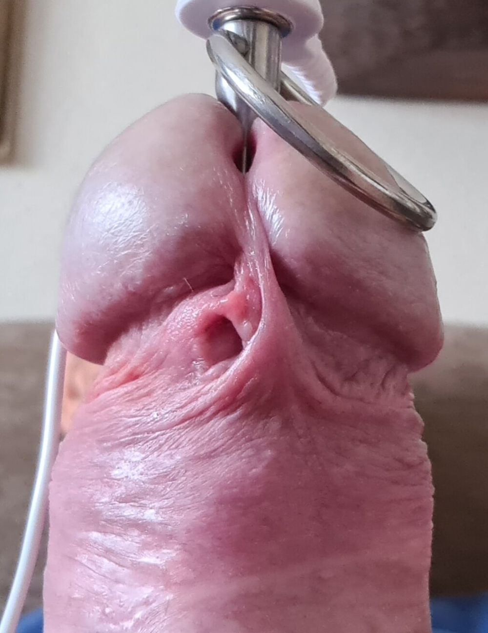 Pierced cock get some e stim  #2