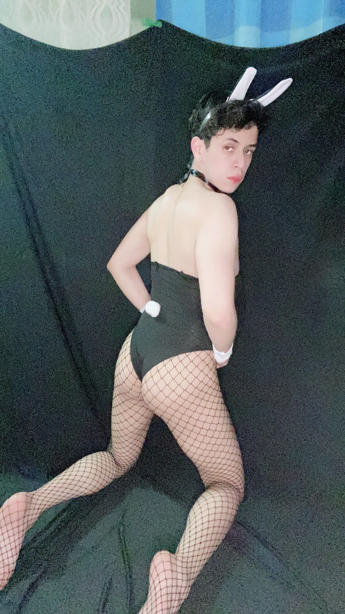 Femboy bunny in fishnets #9