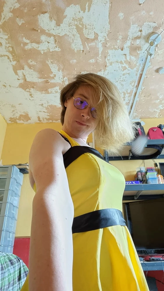 50s style yellow dress #18