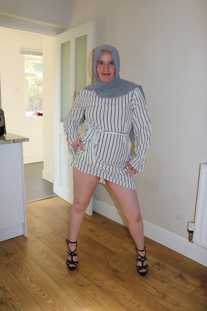 British wife in Hijab Abaya and Heels #38