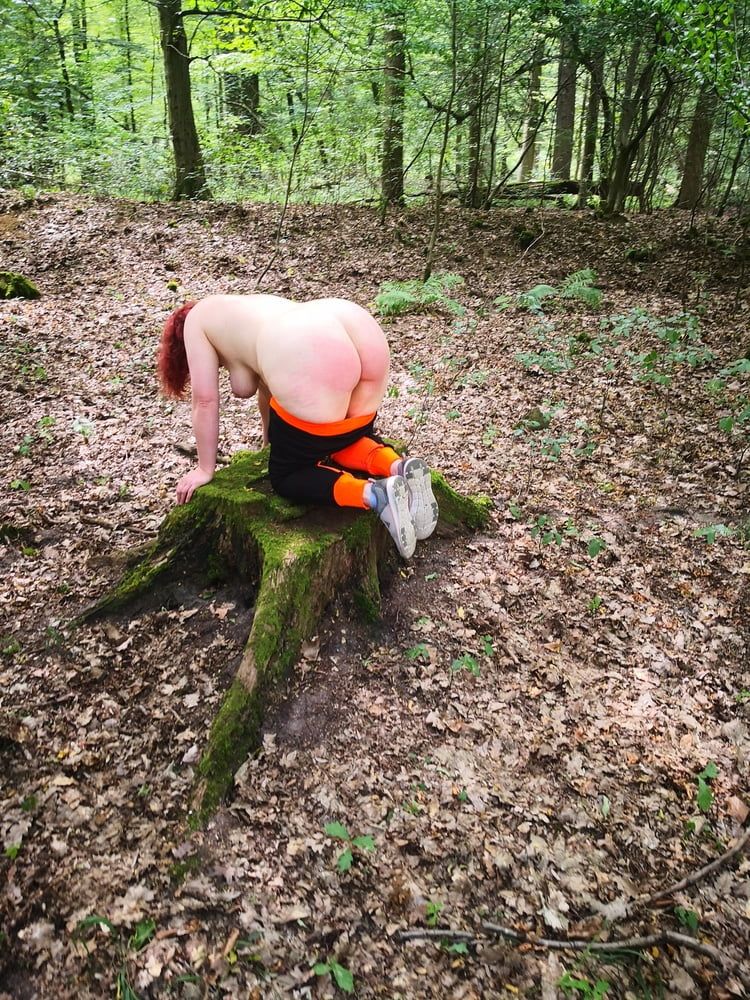 Bare naked tits and ass in the woods #17
