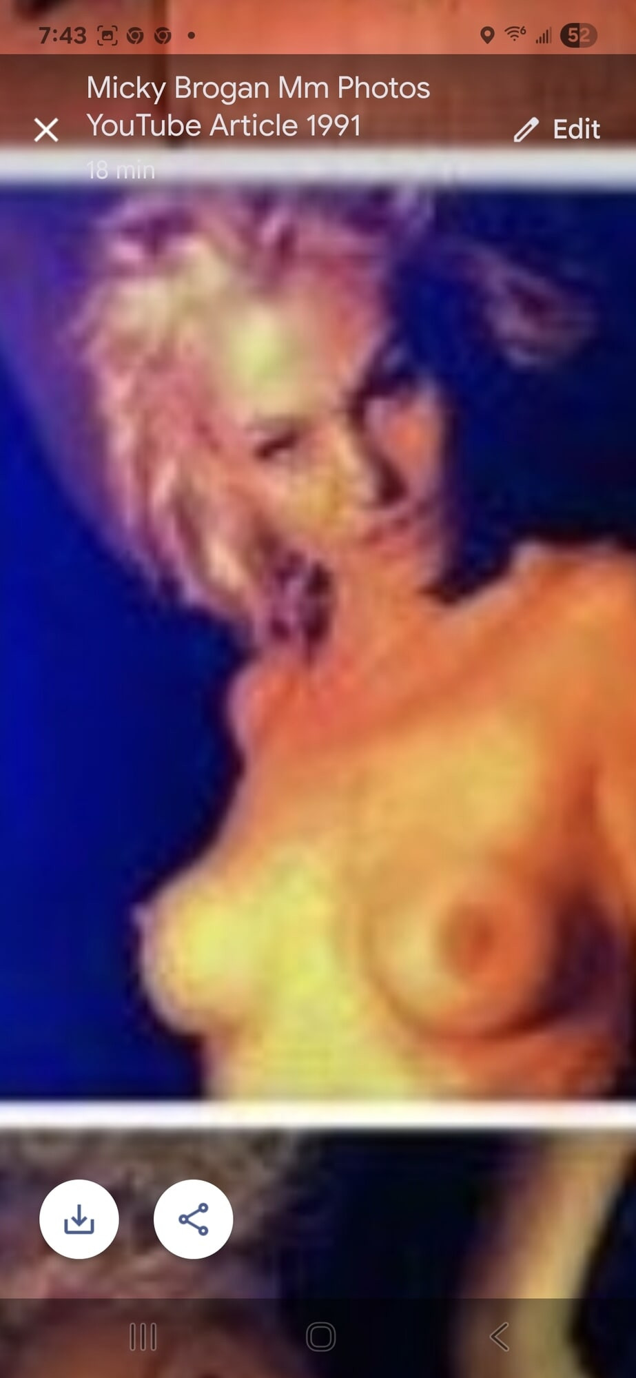 Topless photo of Linda Carol shot by Maurice Brogan Jr.