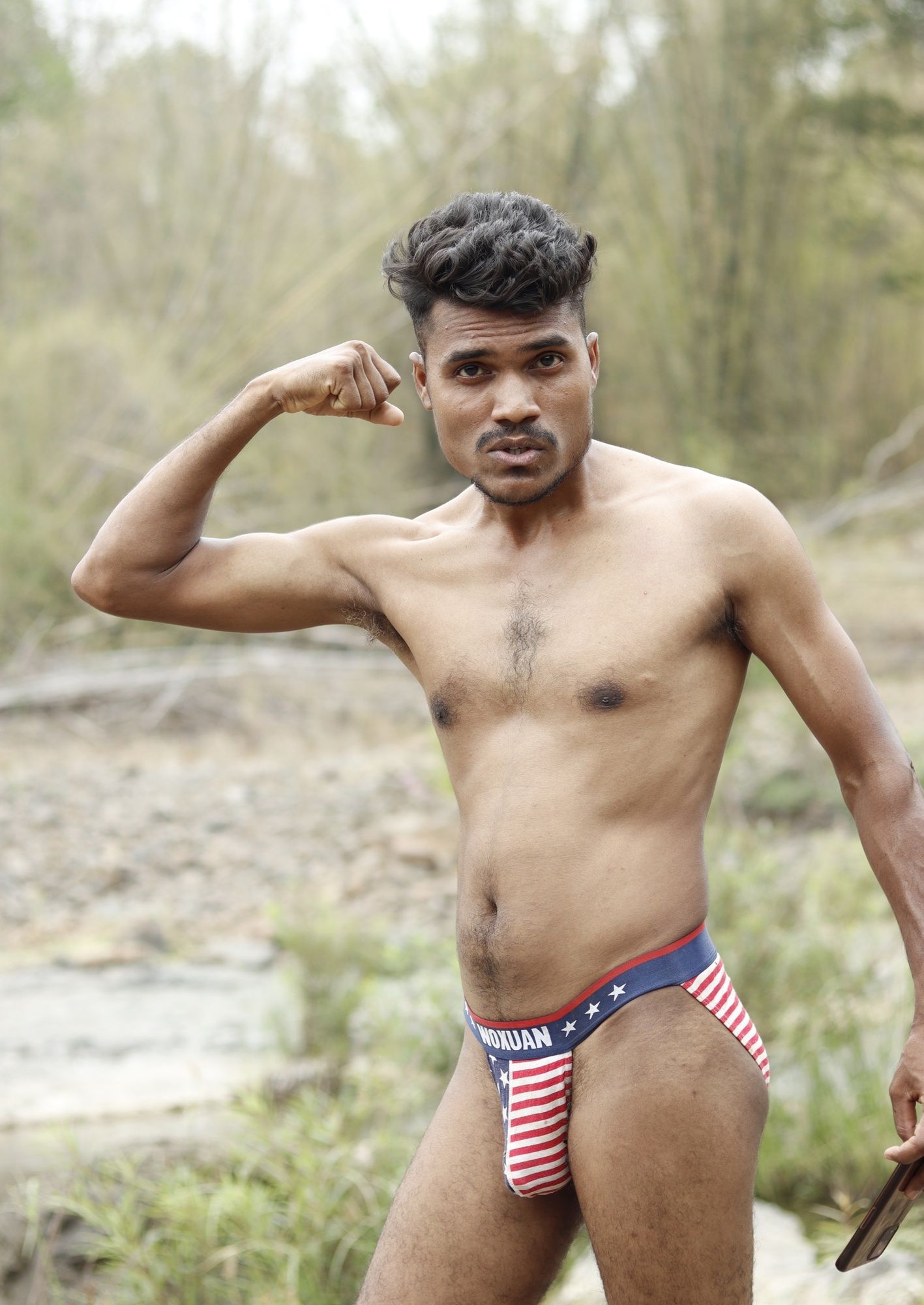Nude Indian jordiweek photoshoot in river  #2