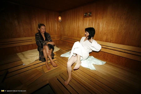 mature mothers in shower and sauna part          