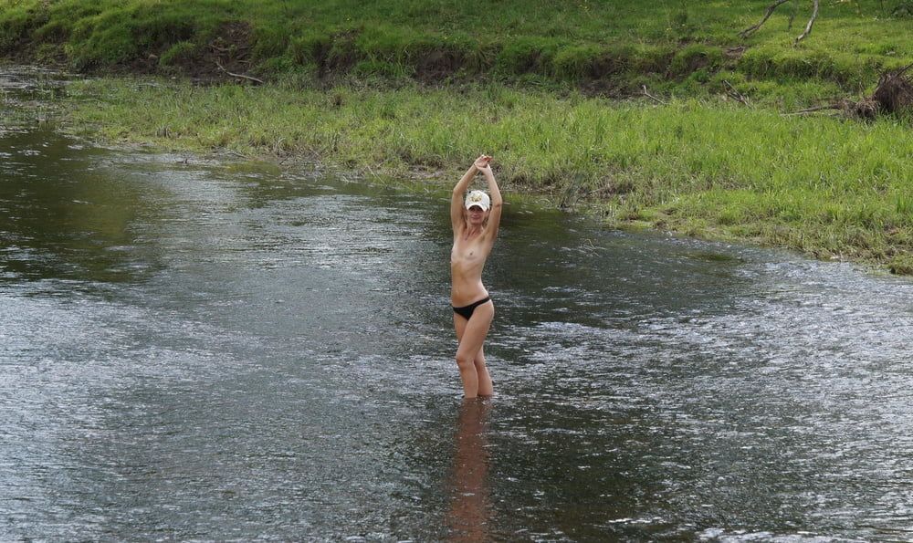 Nude in river&#039;s water #30