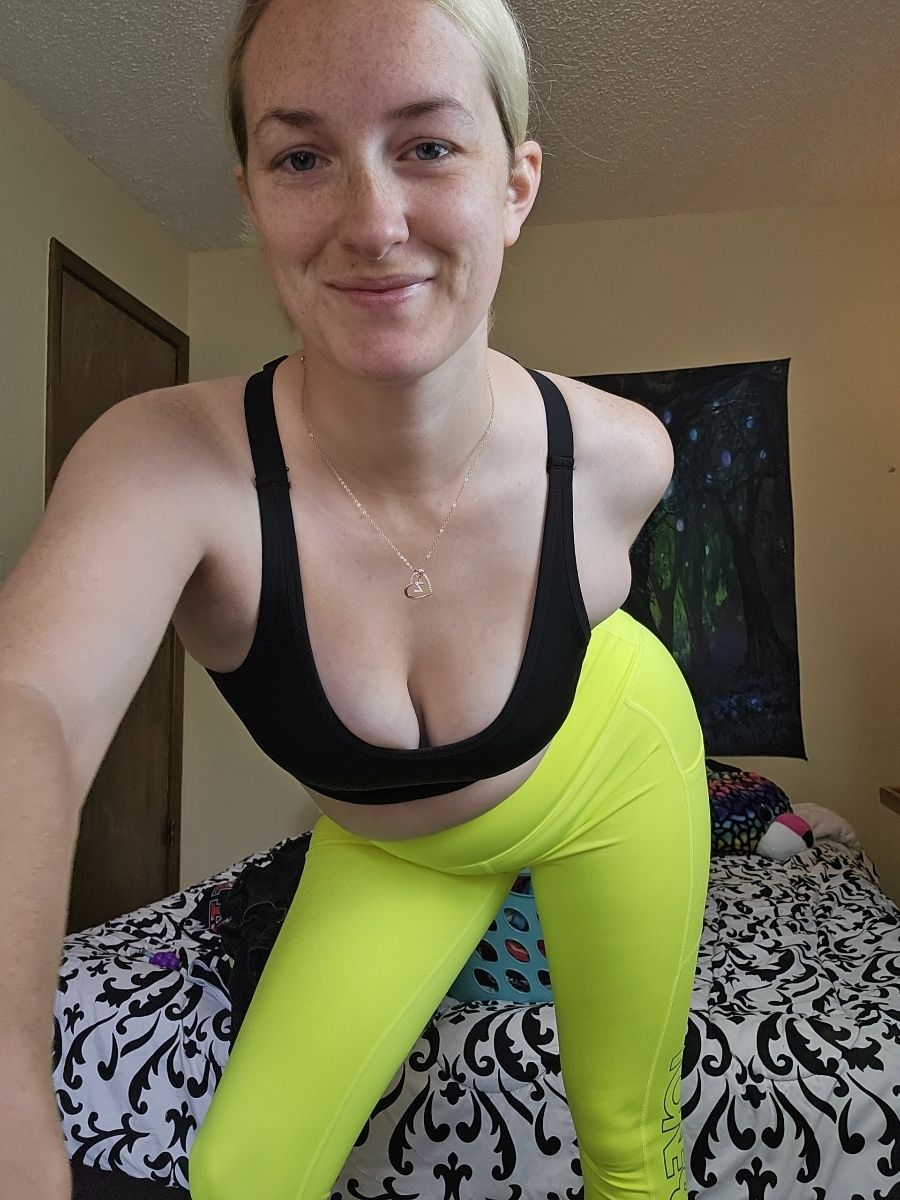 (Videos on profile) Yellow leggings and tits - Mama_Foxx94 #32
