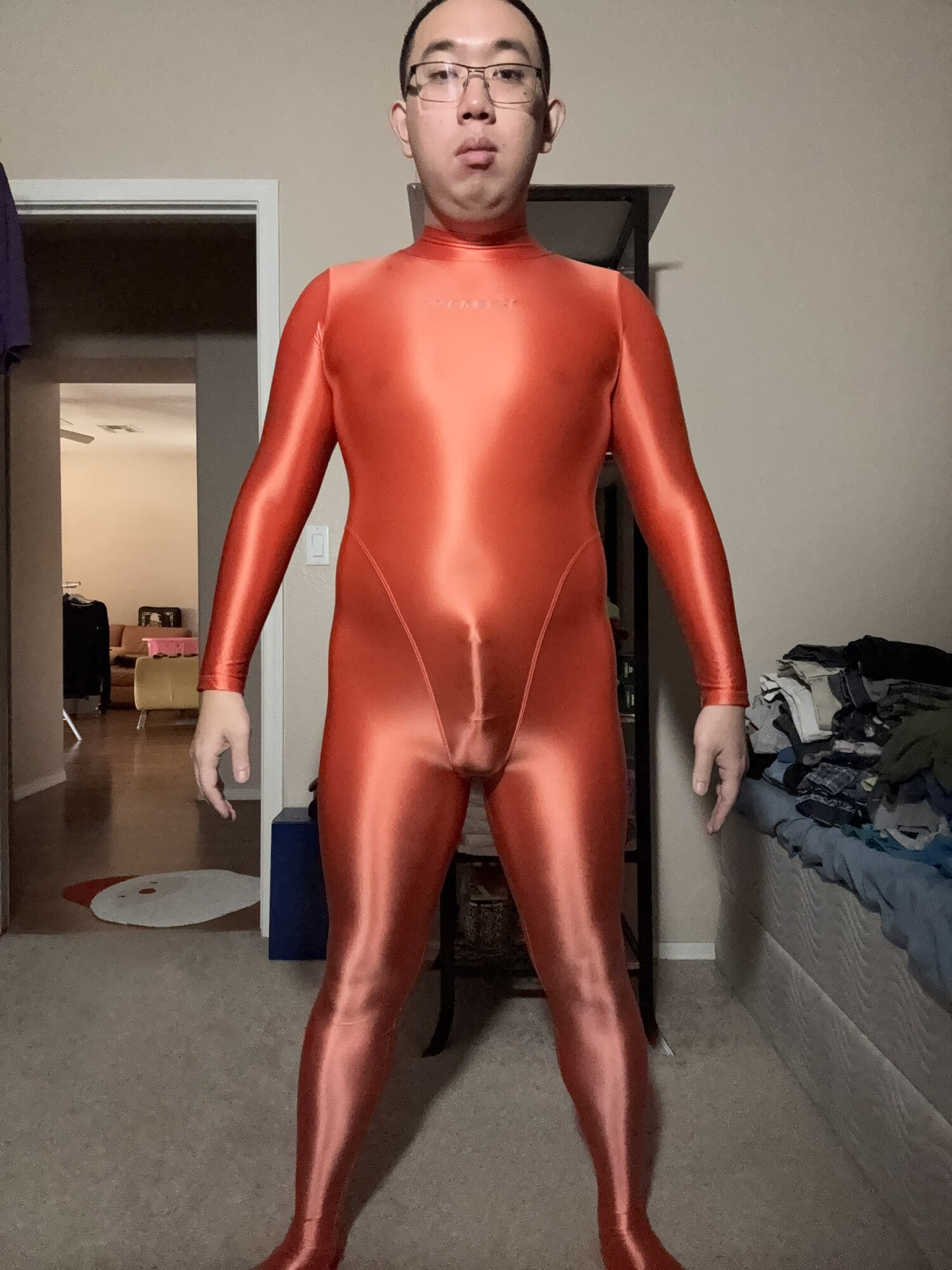 Orange Amoresy Spandex Suit