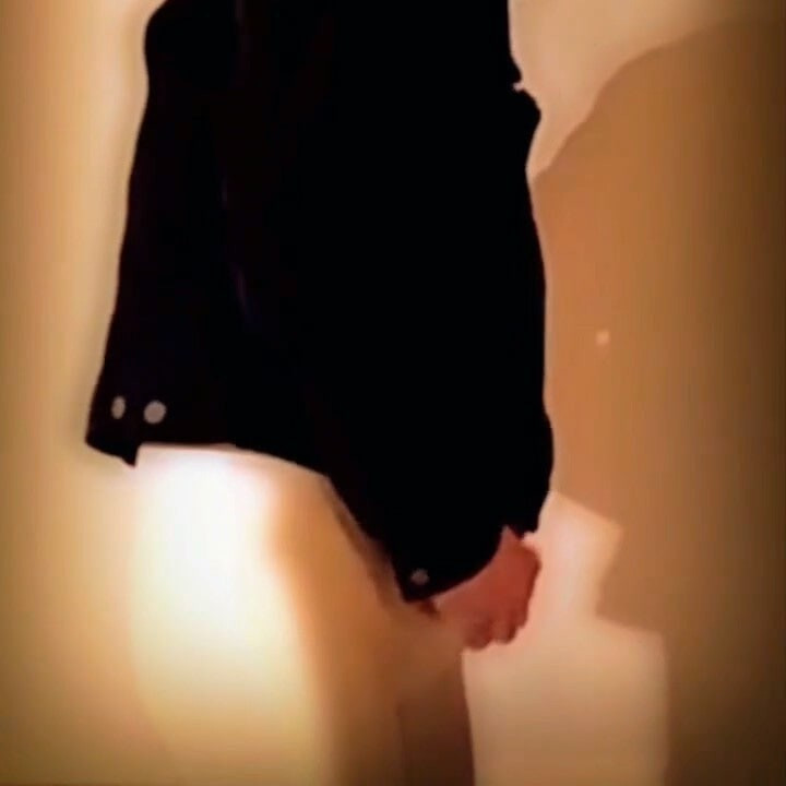 Handjob through white vinyl leggings #8