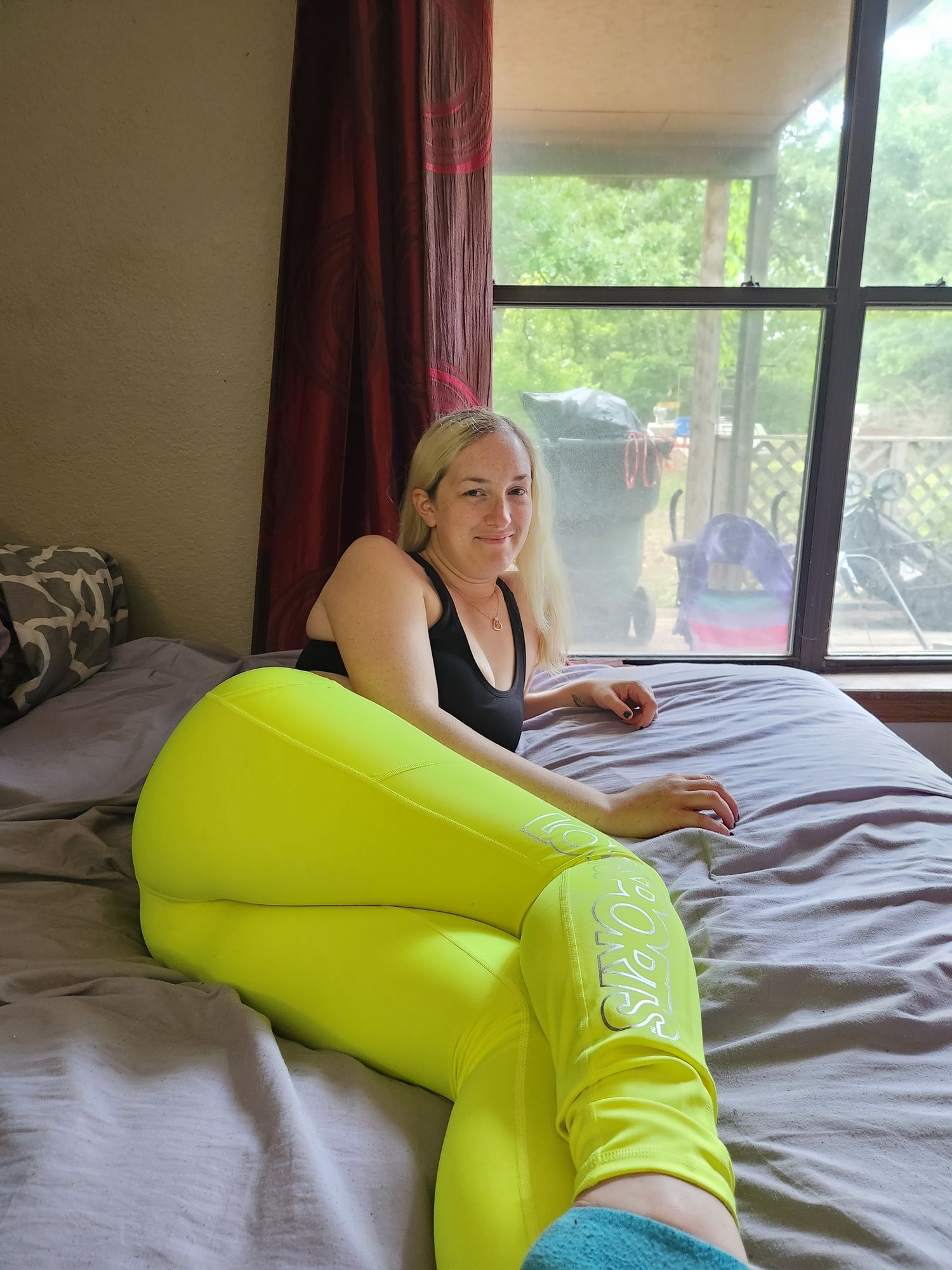 (Videos on profile) Yellow leggings and tits - Mama_Foxx94 #2