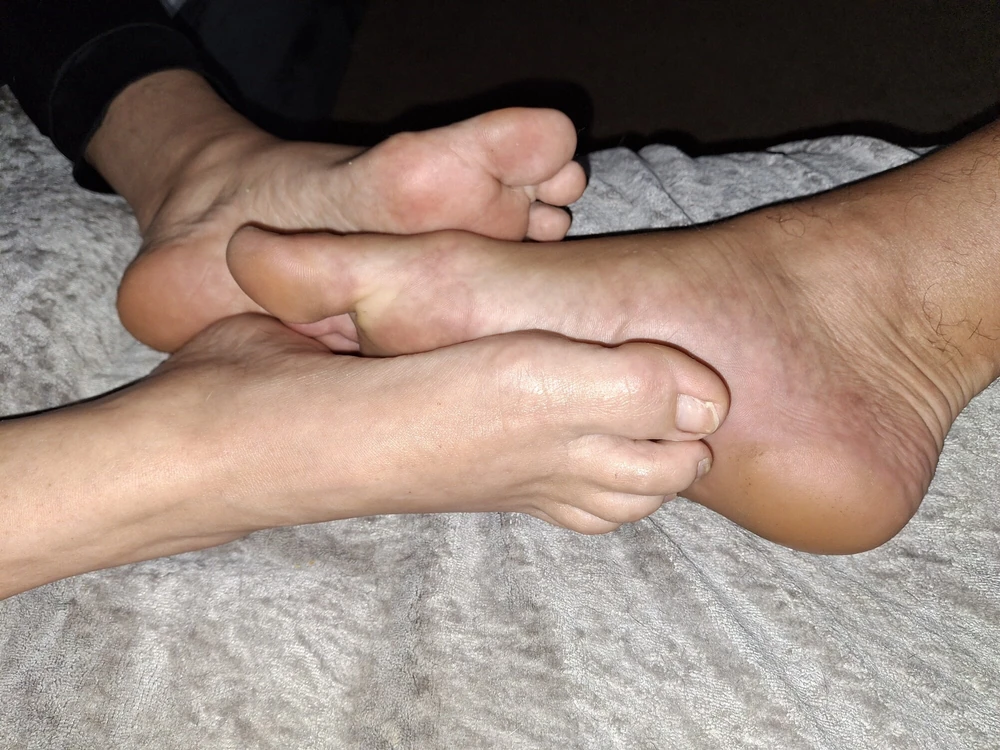 Playing footsie on the couch #4