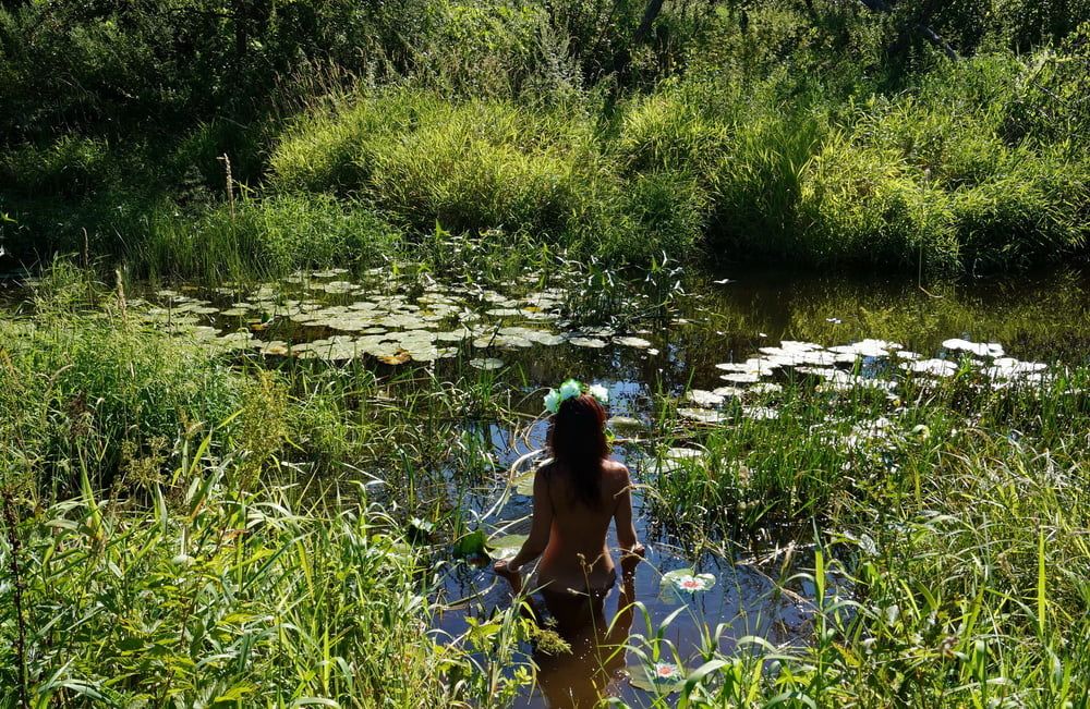 in a weedy pond #34