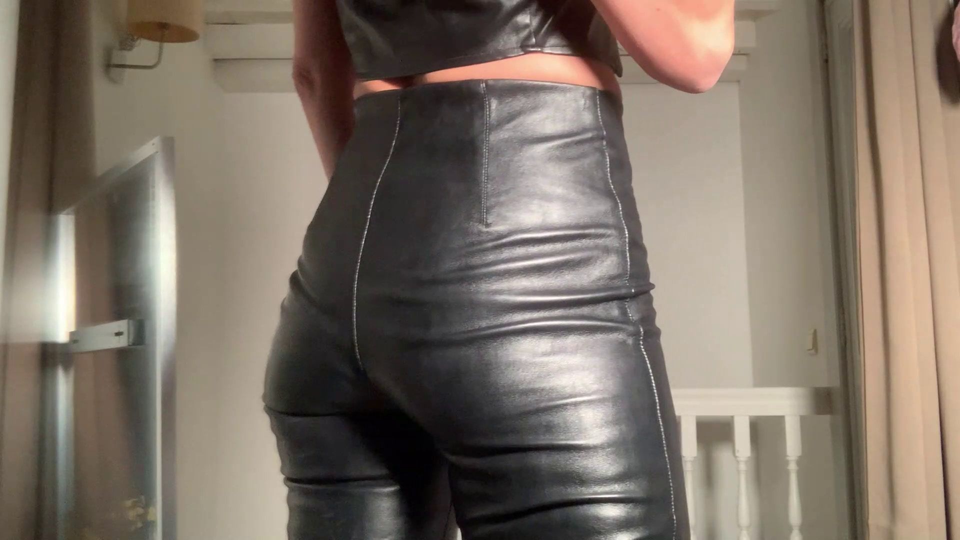 Ass in leather pants #5