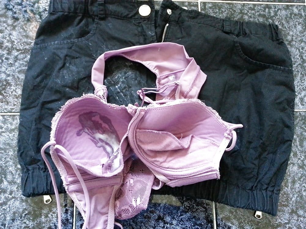 Miniskirt panty and bra #9