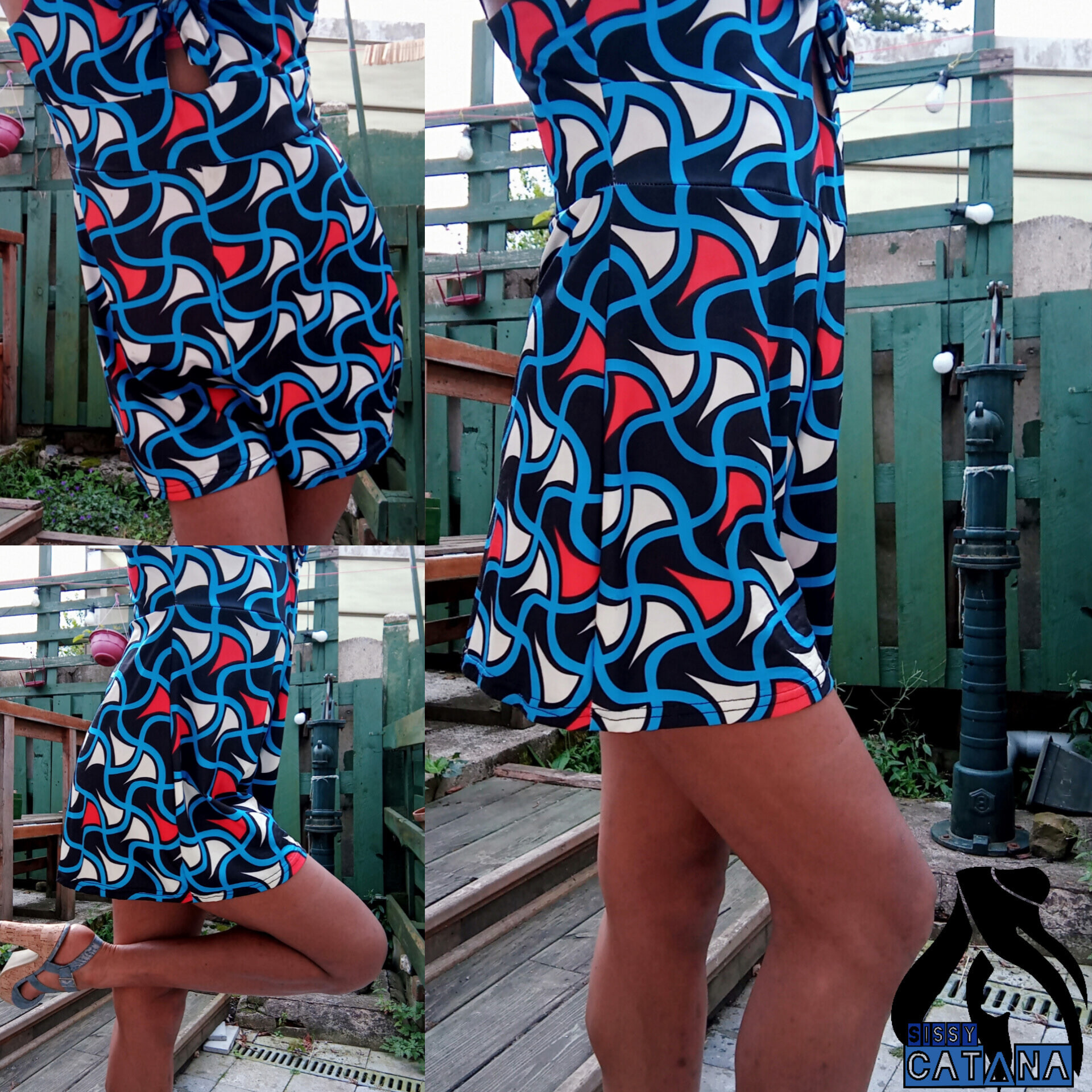 穿着短裙和高跟鞋的娘娘腔等待你的鸡巴