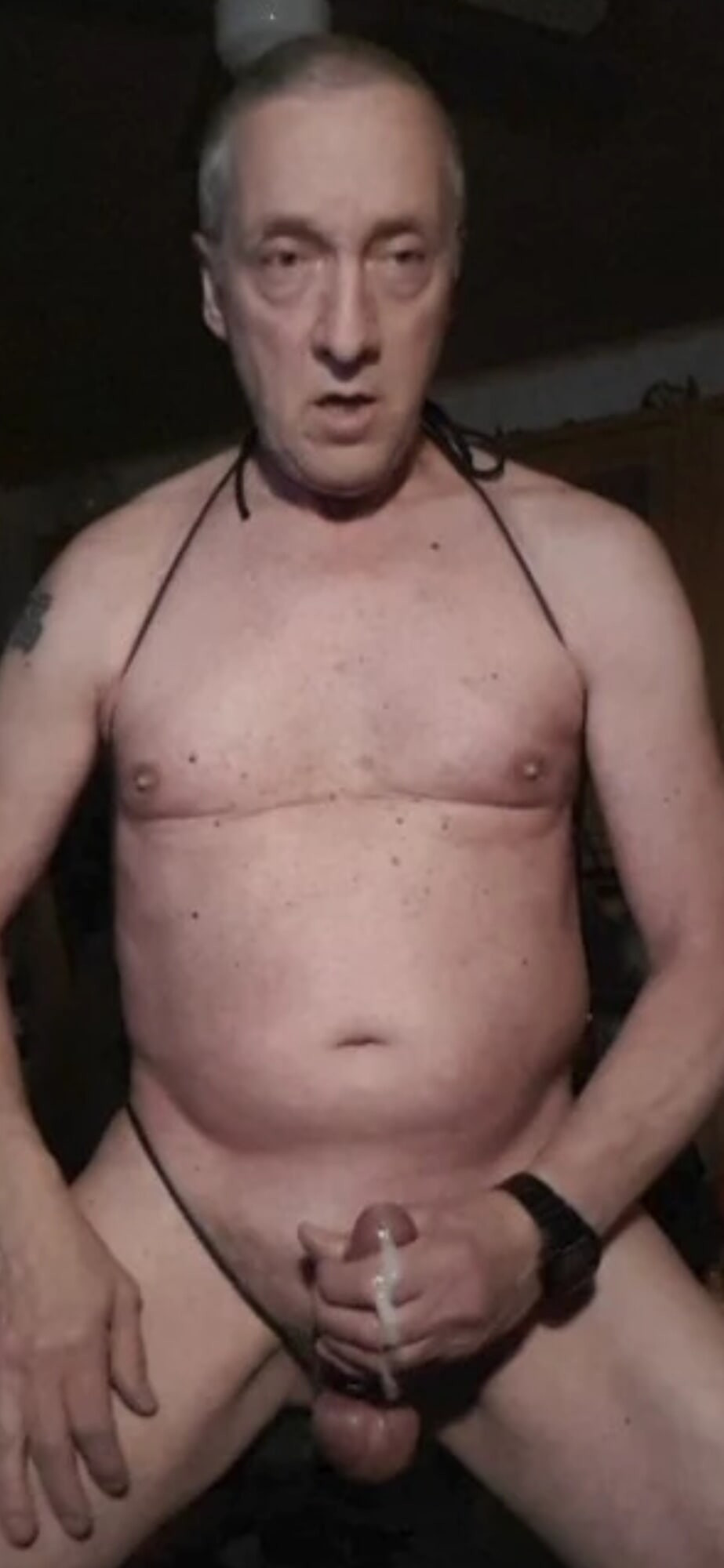 EXHIBITIONIST BIG DICK GRANDPA CLOSE UP CUMSHOT #14