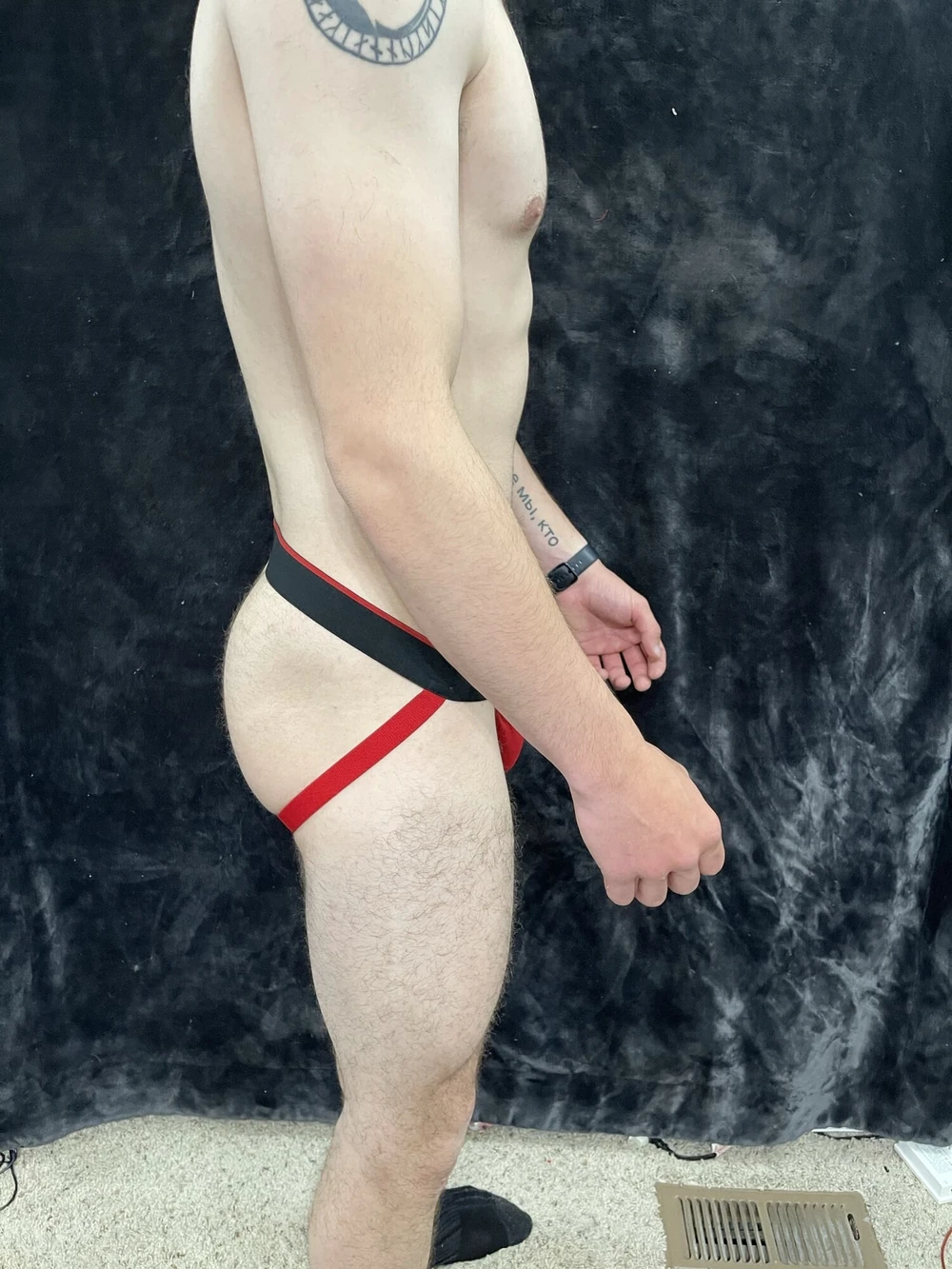 Showing off more skin in jocks!