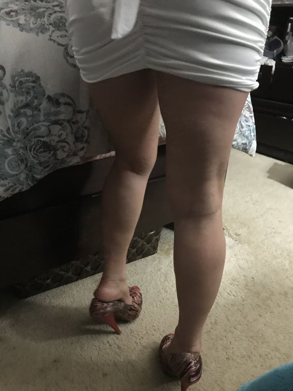 See my Sexy Red Panties &amp; Hairy Pussy American Milf 19