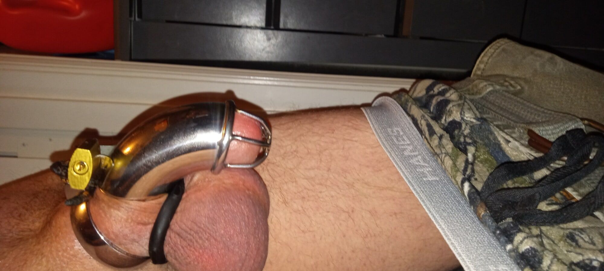 Chastity cage small cock sissy #2