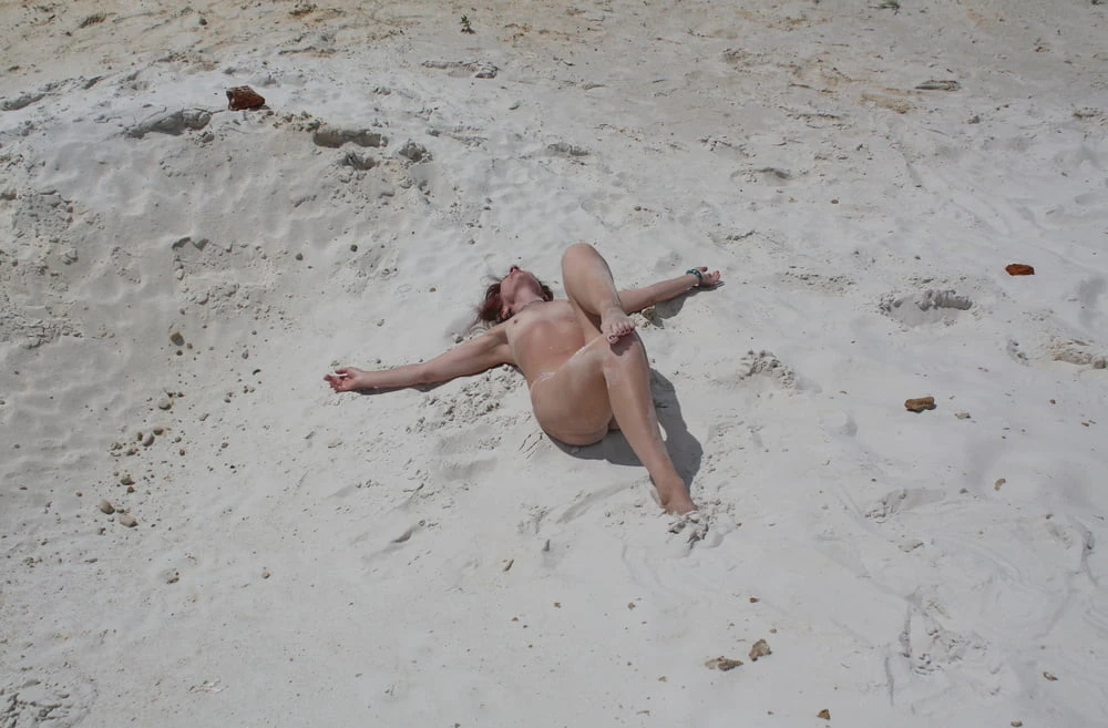 Naked on White Sand #22