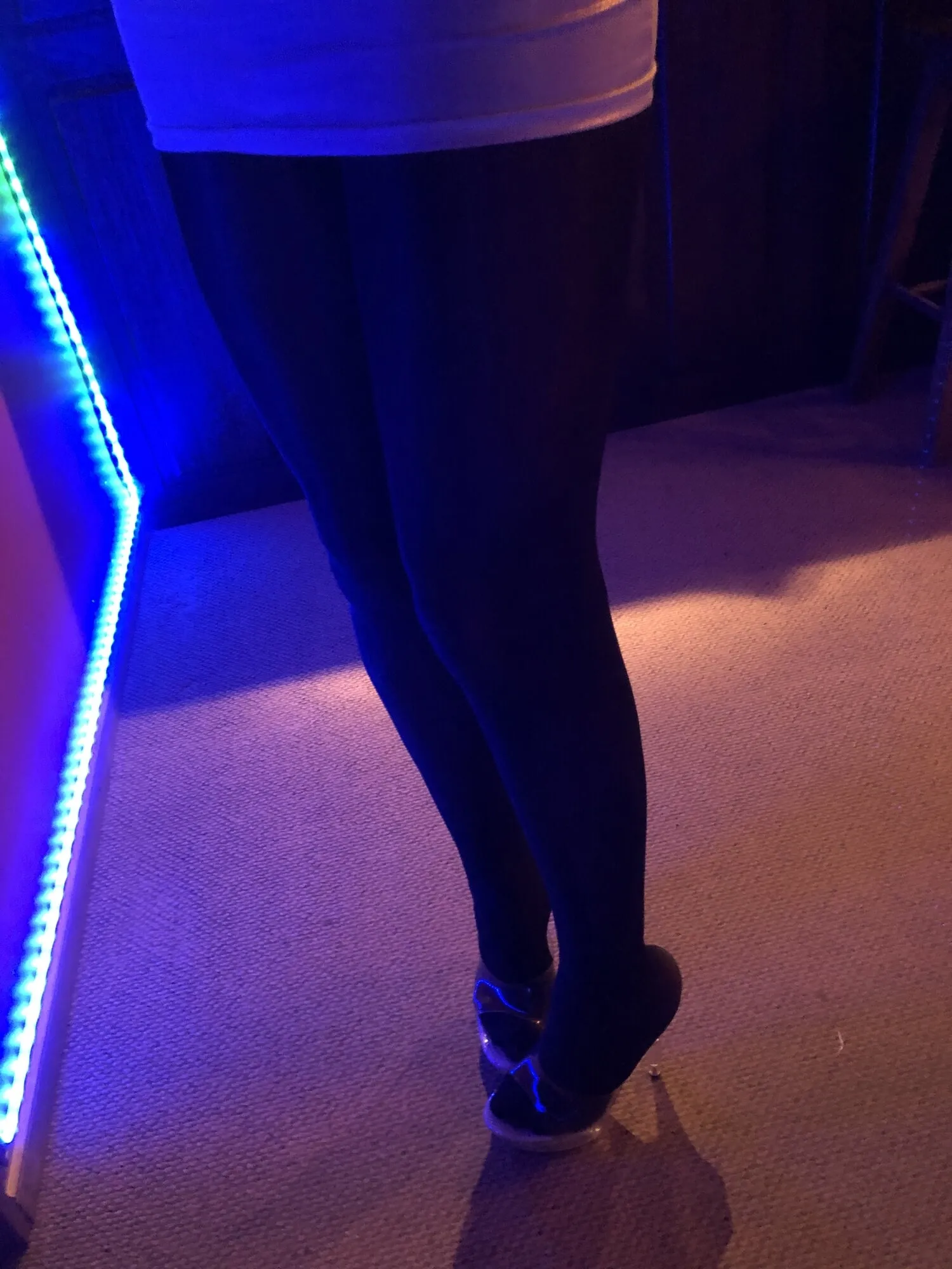 My shiny long legs on pantyhose and high heels. #4