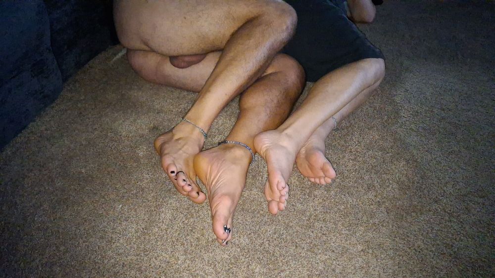 Showing off our legs and feet