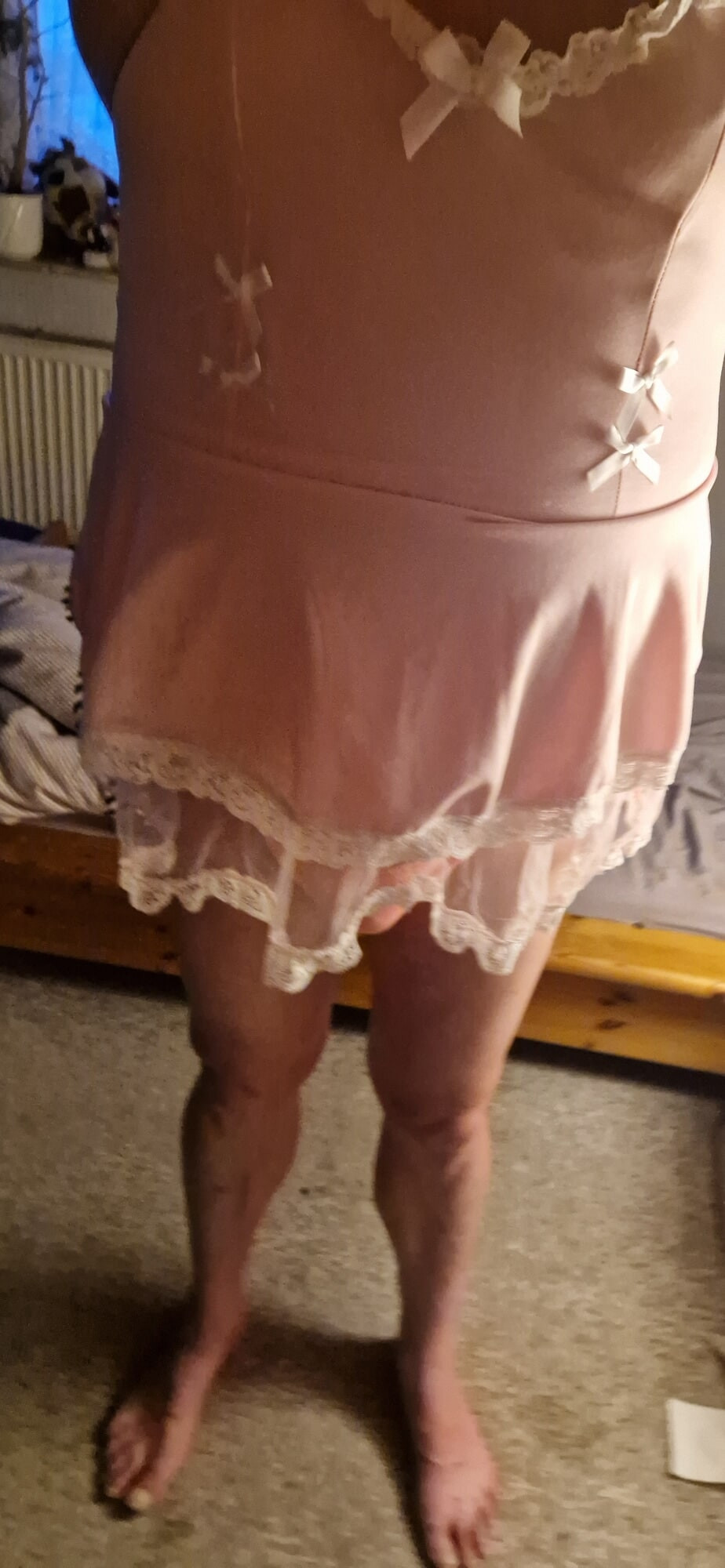 New pictures of Sissy in a nightdress and naked