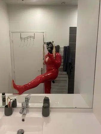 red latex doll         