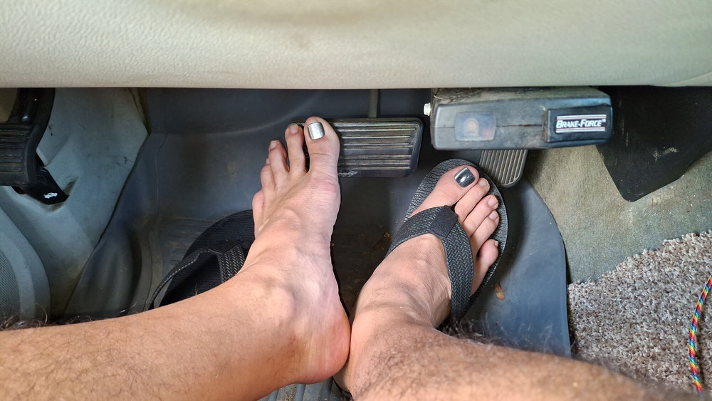 Pedal pumping with painted toes #12