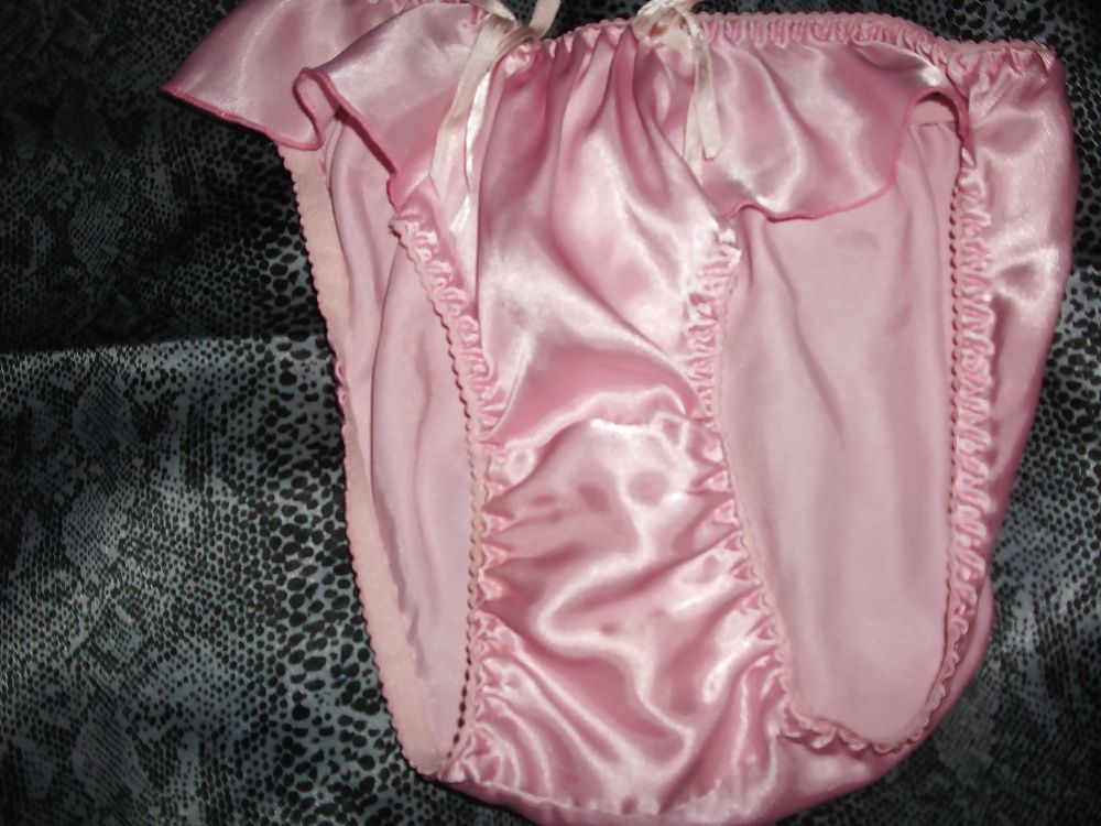 A selection of my wife's silky satin panties #55