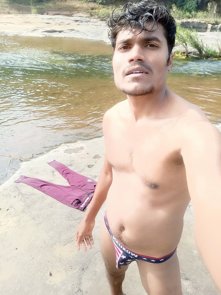 Hot photos shoot in river side bathing time  #27